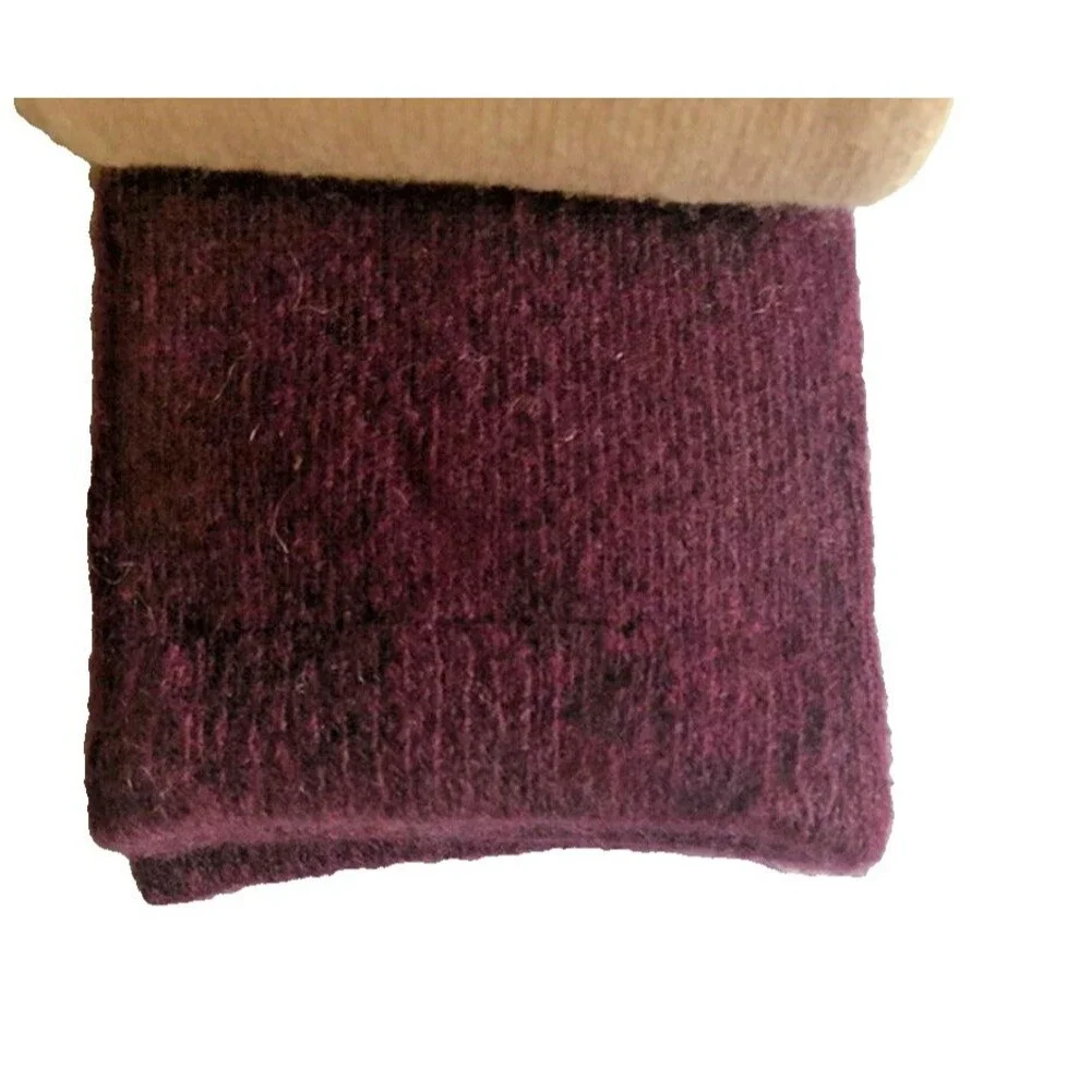 Luxe Cashmere Blend Wool Ladies Socks Stocking Stuffer Pink Maroon 2 Pair